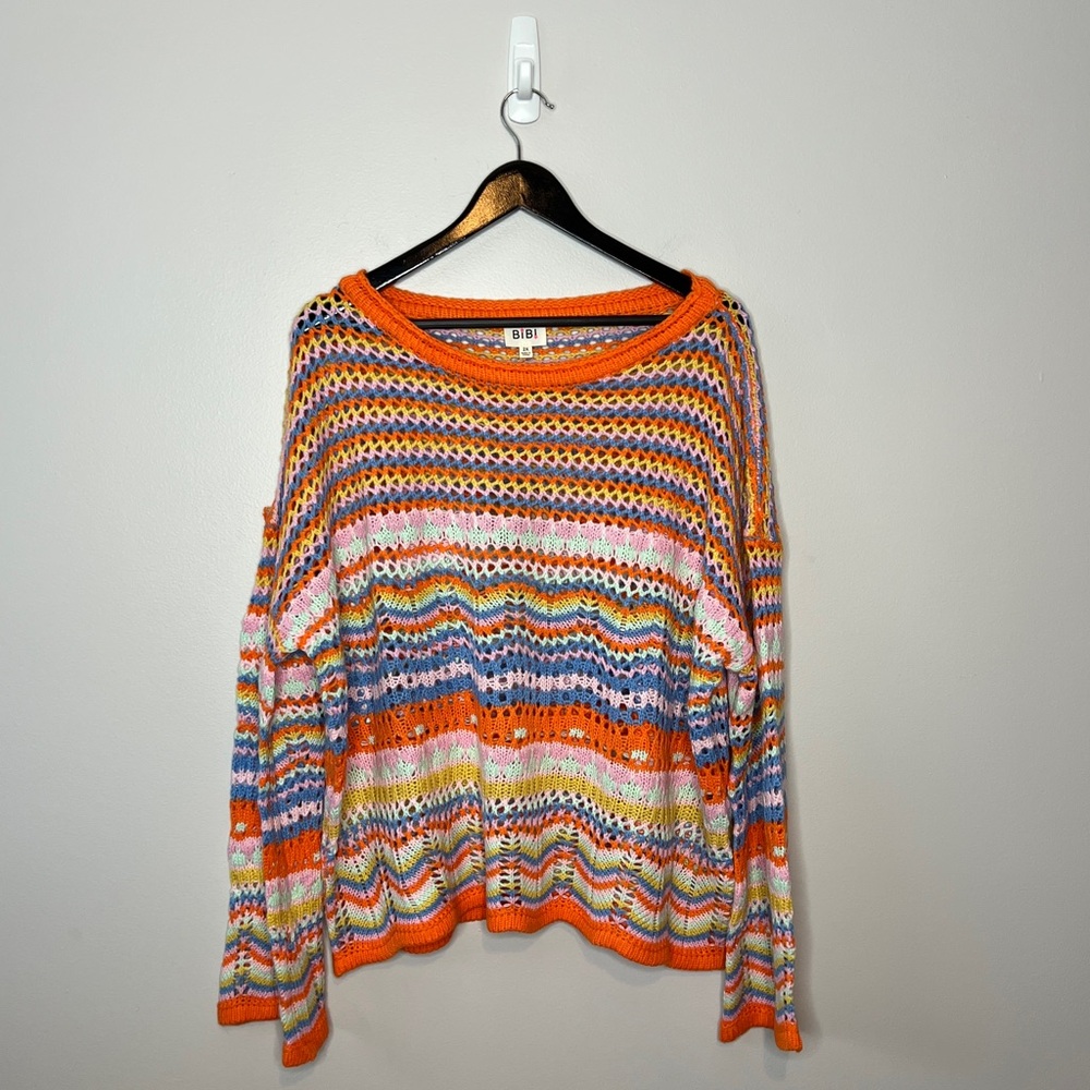BiBi Multicolor Striped Knit Sweater